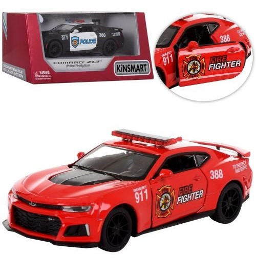 Модель легкова KT5399WPR 5" 2017 Camaro ZL1 (Police/FireFighter) метал.інерц.відкр.дв