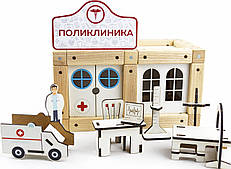 Еко-конструктор на магнітах ТМ Zevs-toys "Hospital", 66 дет