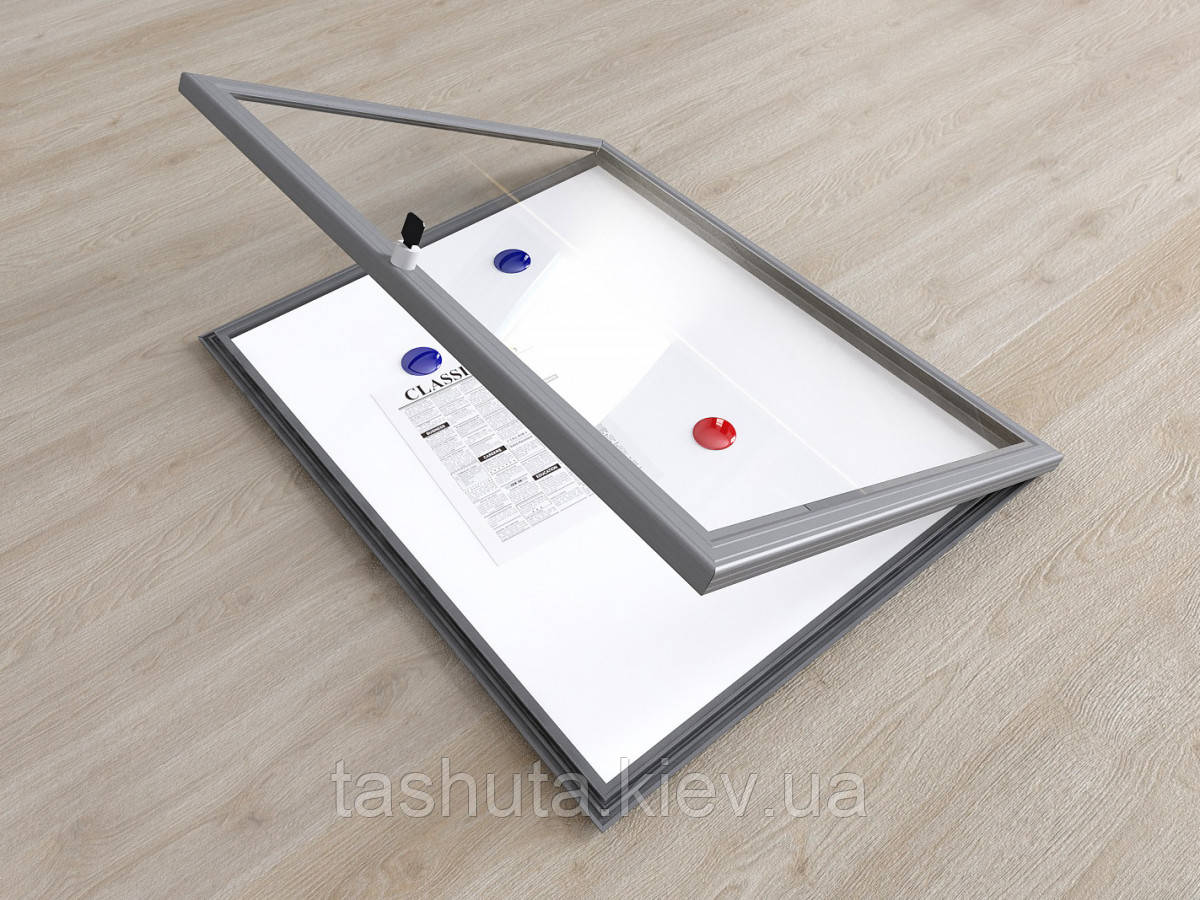 Стенд-витрина с дверцами и замком настенная, 420х600 мм Ташута  (21-17010-01), фото 1