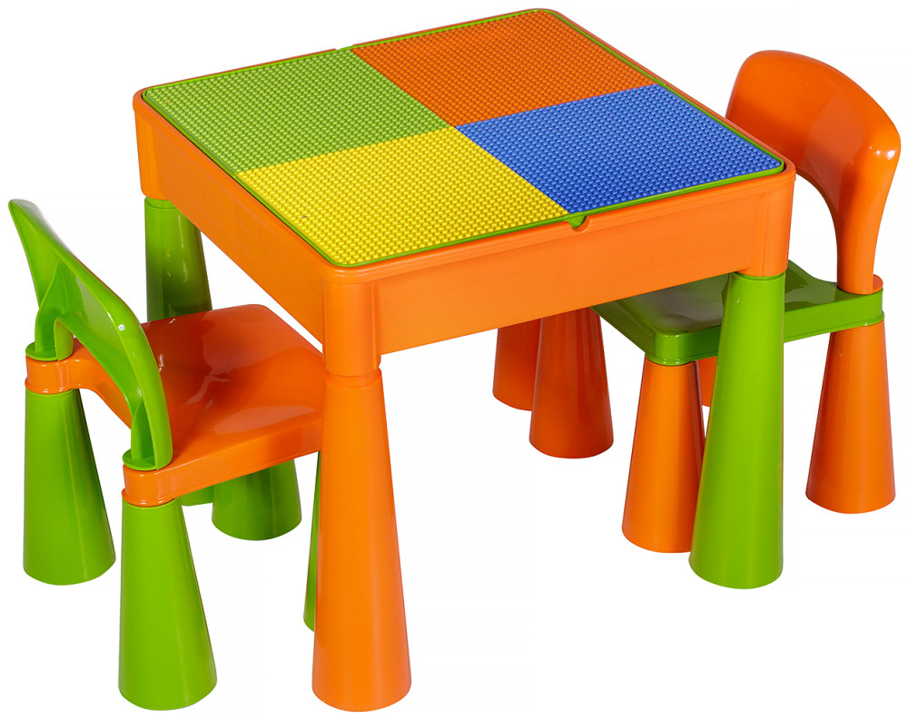 Стіл та 2 стільчика Tega Mamut 899G orange-green, фото 1