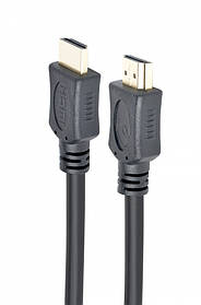 Кабель Cablexpert CC-HDMI4L-0.5 M (HDMI V. 1.4, папа/папа, позолоч.контакти, 0.5 м, чорний)