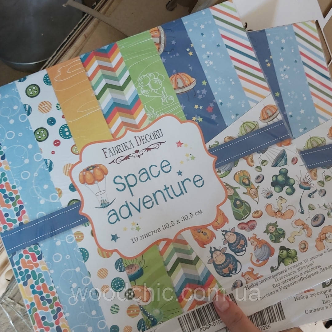 НАБОР СКРАПБУМАГИ SPACE ADVENTURE 30,5X30,5 СМ 10 ЛИСТОВ