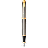 Перьевая ручка Parker IM 17 Brushed Metal GT FP F 22 211