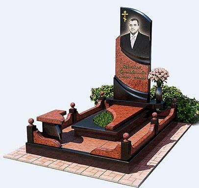 Гранітний комплекс на могилу 008