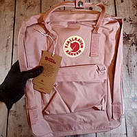 Рюкзак Fjallraven Kanken Klassic 16л розовый-пудра / Школьный портфель Канкен Классик 16л (Полиэстер)