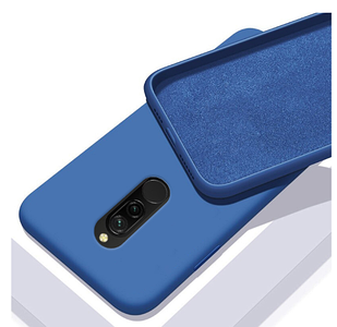 Чохол Silicone Case full Xiaomi Redmi 8 Blue синій (ксиоми редами 8)