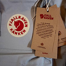 Крутий Рюкзак Fjallraven Kanken Classic стилі, Світло-Сірий 16 літрів (Поліестер) Живі фото, фото 3