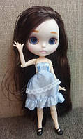 Шарнирная кукла Блайз IcCY doll кастомное лицо с каштановыми волосы 10 пар кистей, одежда и обувь