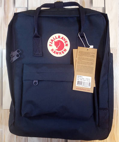 Рюкзак Fjallraven Kanken Classic стилі, темно-синій 16 літрів (Поліестер), фото 2
