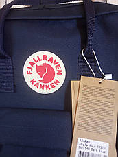 Рюкзак Fjallraven Kanken Classic стилі, темно-синій 16 літрів (Поліестер), фото 3