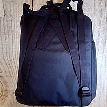 Крутий Рюкзак Fjallraven Kanken Classic стилі, Темно-Синій Dark Blue 16 літрів (Поліестер) Живі фото, фото 3