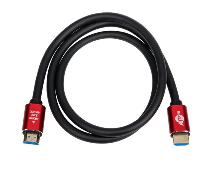 4K-кабель Hdmi 10m v2.0 Atcom в нейлоновому оплетенні (панчоха), фото 1