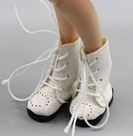 Сапожки для куклы блайз Blythe, ботинки для Блайз с сердечком белые