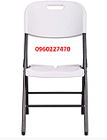 Туристичне крісло розкладне пластикове БІЛЕ складне садове Кресло складное раскладное кресло пластиковое НОВОЕ, фото 5