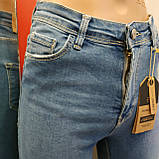 Джинси жіночі рвані американки скині 28 блакитні, фото 3