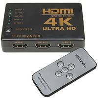 Світч HDMI на 5 портів (5 гнізд HDMI - 1 гніздо HDMI), c пультом