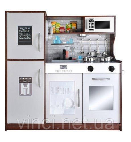 Дитяча дерев'яна кухня + світлові та звукові ефекти Дитяча кухня Іграшкова кухня Дитяча кухня дерев'яна, фото 1