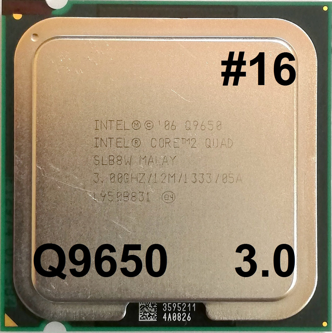 Процессор ЛОТ #16  Intel Core 2 Quad Q9650 E0 SLB8W 3.0GHz 12M Cache 1333 MHz FSB Soket 775 Б/У