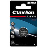 Батарейка CR 2032 LITHIUM *1 CAMELION (CR2032-BP1), 1 шт., фото 3