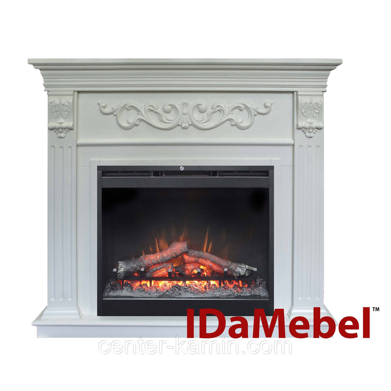 Камінокомплект IDaMebel Marseille DF2624L-INT Білий Ясен