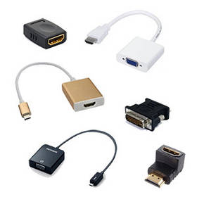 Перехідники, конвертори (VGA/DVI/HDMI/DP/TypeC)