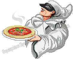 Піца Пульчинелла Схема вишивки бісером