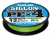 Шнур Sunline Siglon PE x4, 150m, #0.8/0.153mm, 12b/6.0kg Light green (салатовый)