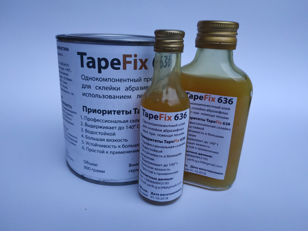 Клей для склейки абразивных лент TapeFix 636 (Однокомпонентный) 100 грамм - фото 2 - id-p1221939937