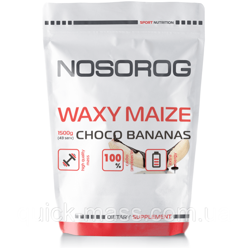 Комплекс вуглеводів Nosorog Waxy Maize шоко-банан 1500 грамів