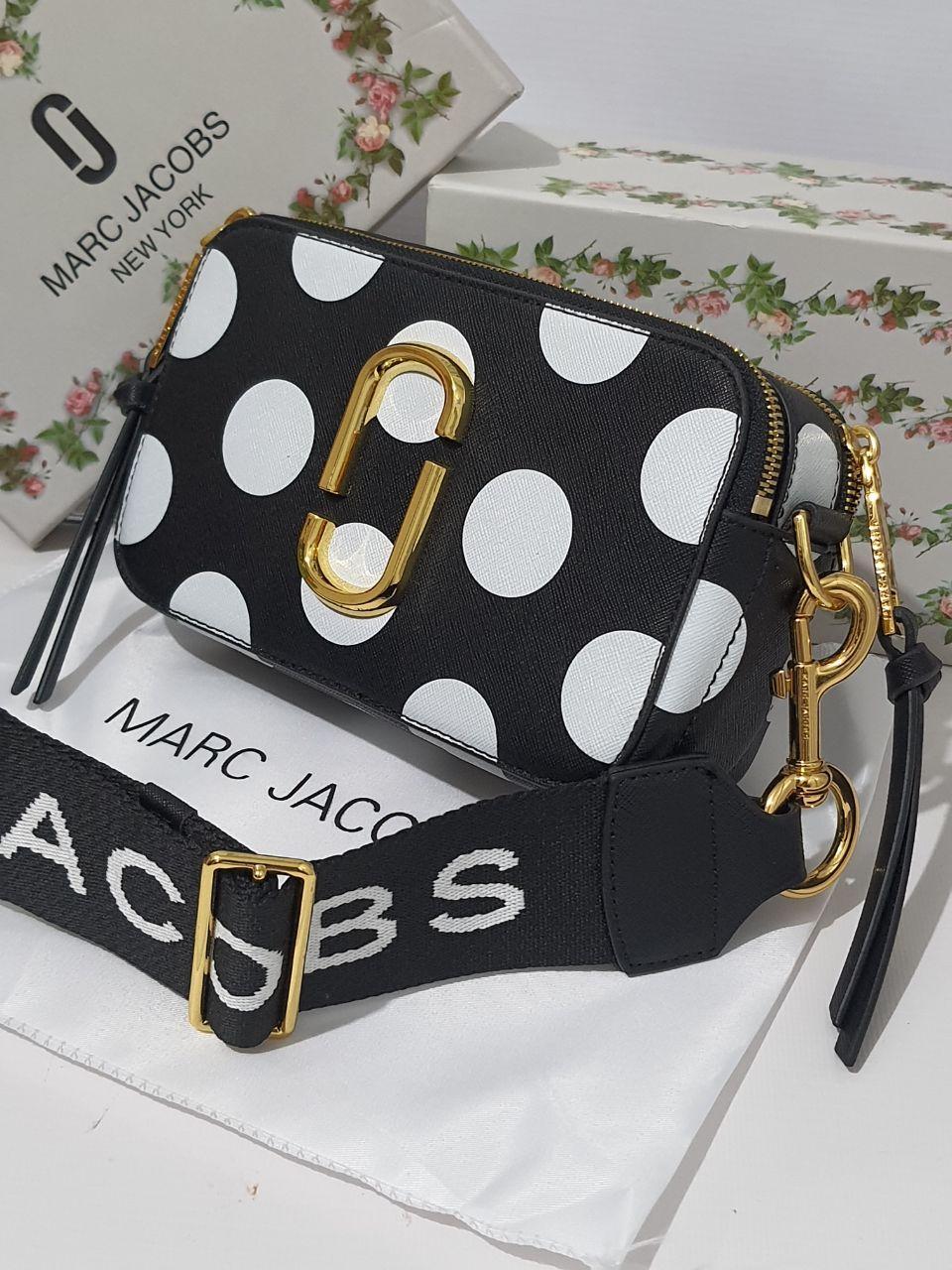 Жіноча сумка Marc Jacobs Марк Джейкобс чорна горох, клатч крос боді, брендова сумка, сумка через плече