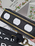Жіноча сумка Marc Jacobs Марк Джейкобс чорна горох, клатч крос боді, брендова сумка, сумка через плече, фото 4
