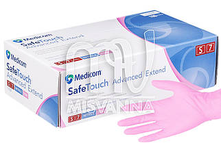 Рукавички нітрилові без тальку Medicom 1172-B 100 шт., рожеві S