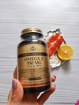 Омега-3 Solgar Omega 3 950 mg EPA DHA 50 капсул, фото 2