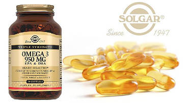 Омега-3 Solgar Omega 3 950 mg EPA DHA 50 капсул, фото 2