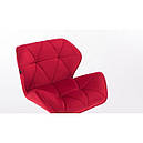 Крісло косметичне HR111n червоний велюр, фото 2