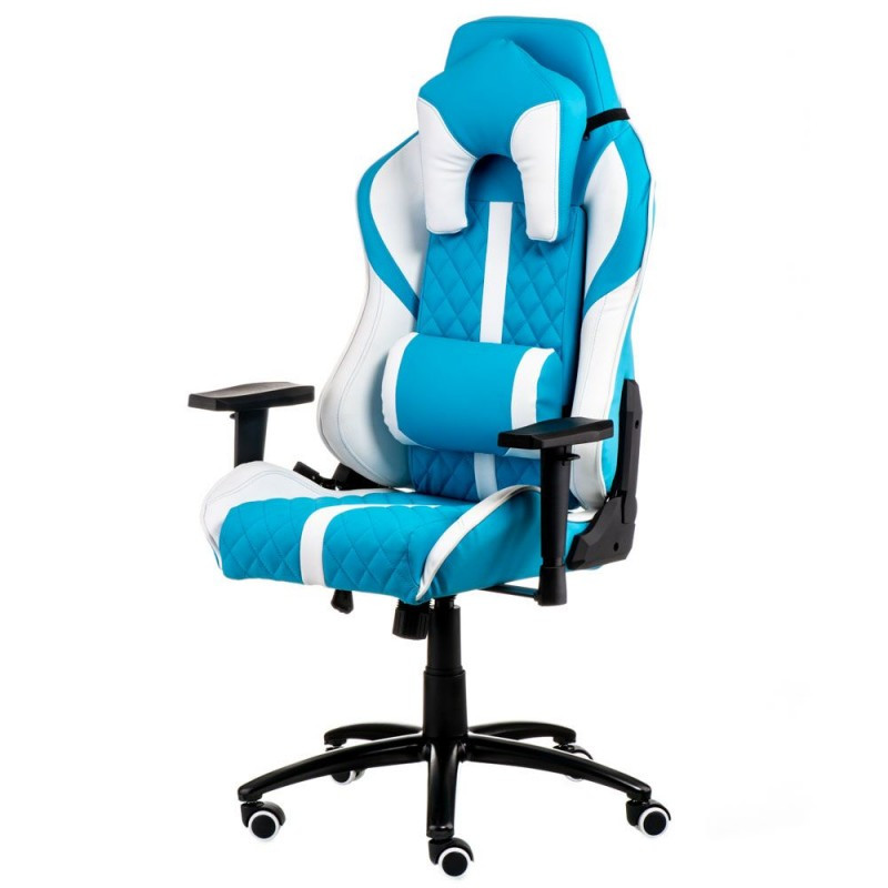 Крісло комп'ютерне геймерське ExtremeRace light blue/white, фото 1