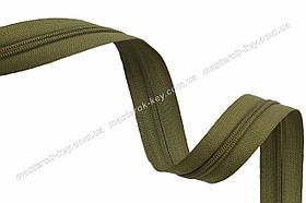 Блискавка спіральна метрова No7 Взуттєва Італія С888 хакі