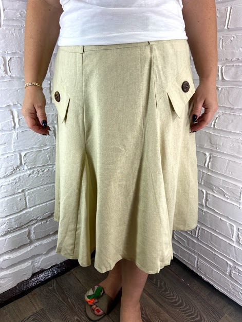 Спідниця жіноча лляна "Osa" бежева 50, 54