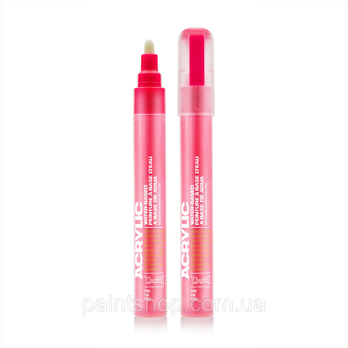 Акриловий маркер Montana Fluor Fire Red (Розовый) 2 мм