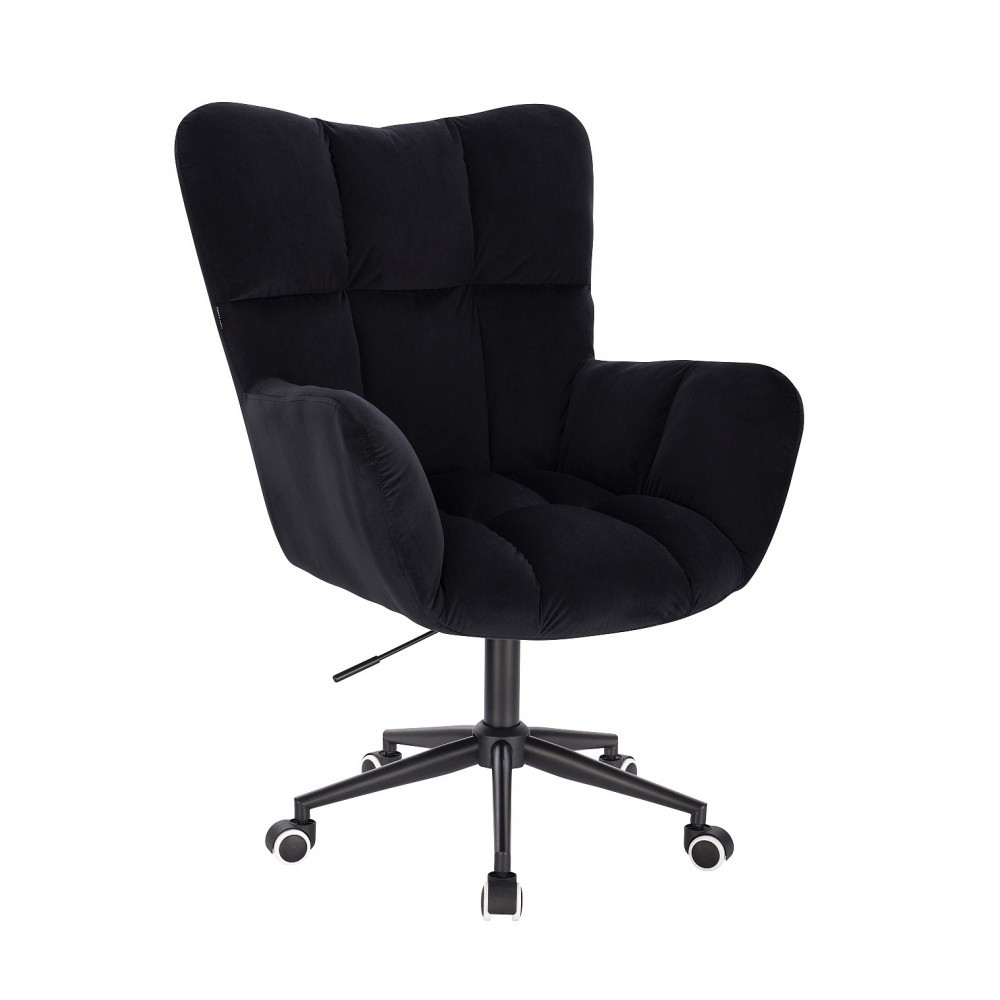 Крісло HR650K чорний велюр чорна основа, фото 1