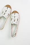 Мокасини жіночі Rifellini літні білі з якорями <unk> Сліпони натуральна шкіра Туреччина, фото 6