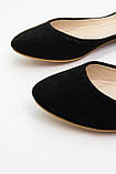 Балетки жіночі чорні з натуральної шкіри, фото 4