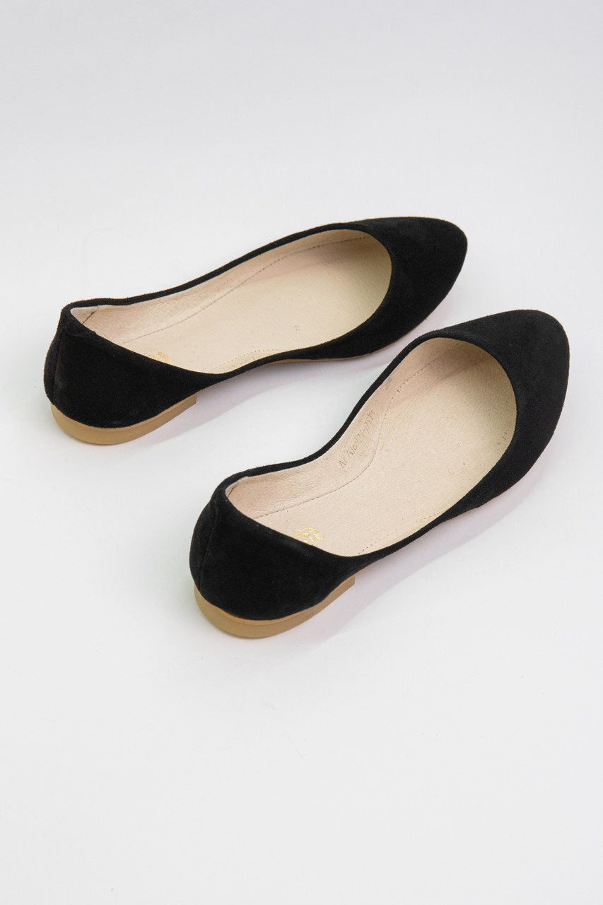 Балетки жіночі чорні з натуральної шкіри, фото 1