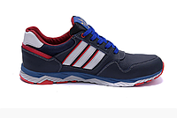 Мужские кожаные кроссовки Adidas Tech Flex blue синие