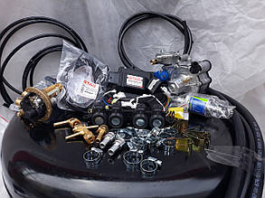 Комплект ГБО 4 покоління Stag 200 GoFast/Tomasetto/форсунки AEB з балоном під запаску