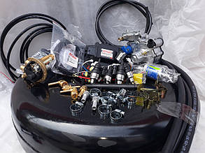 Комплект ГБО 4 покоління Stag 200 GoFast/Tomasetto/форсунки Hana з балоном під запаску