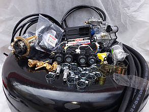 Комплект ГБО 4 покоління Stag Qbox Basic/Tomasetto/форсунки AEB з балоном під запаску