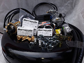 Комплект ГБО 4 покоління Stag Qbox Basic/Tomasetto/форсунки Barracuda з балоном під запаску