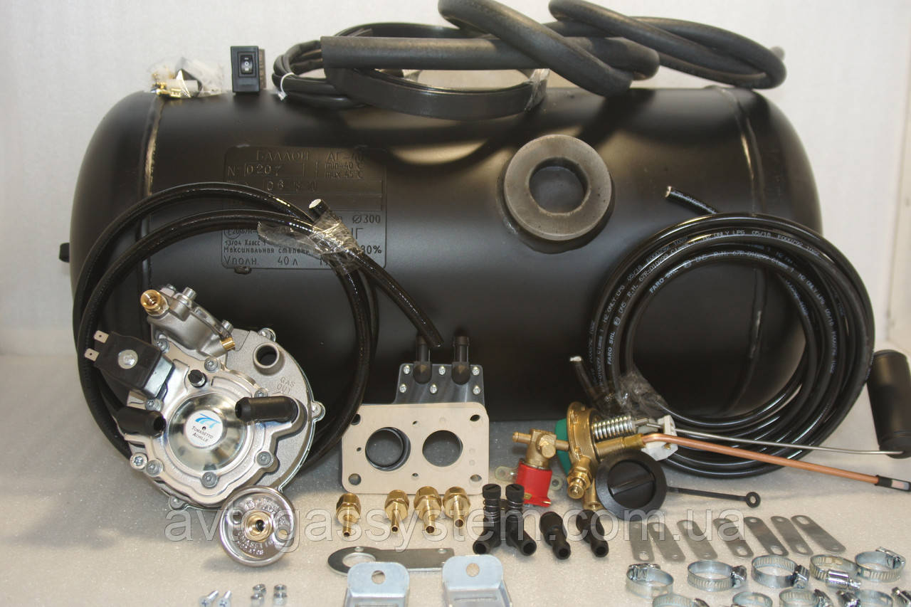 Комплект ГБО 2 покоління Tomasetto карбюратор дааз,озон,вебер + 35л.(579x300)