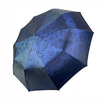 Жіноча складна парасоля напівавтомат з жакардовим куполом "хамелеон" від Flagman-The Best, синій, 0513-1